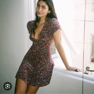 Réalisation Par The Luella Wildflower Cap Sleeve Floral Mini Dress